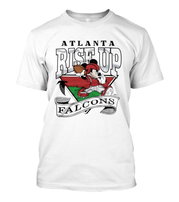 Atlanta Falcons Mickey Mouse Rise Up Football T-Shirt
