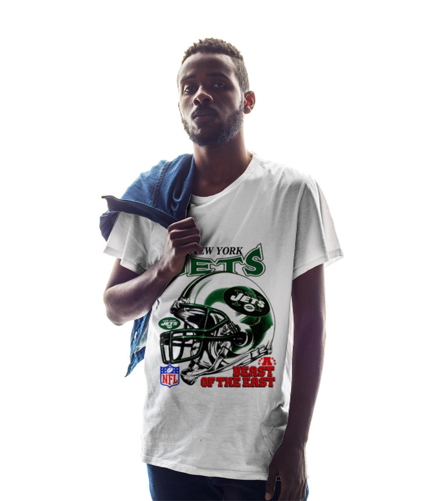 New York Jets Beast Of The East NFL Helmet T-Shirt