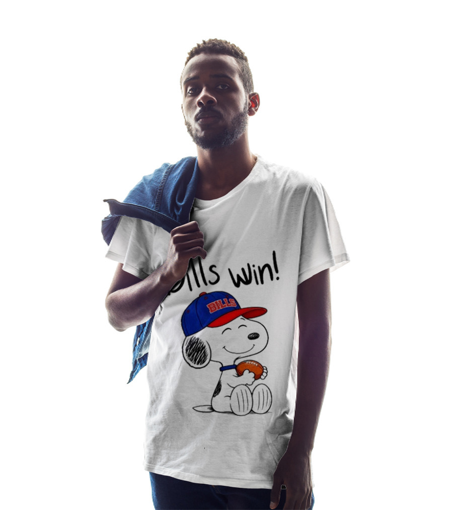 Snoopy Bills Win Buffalo Football Cartoon T-Shirt
