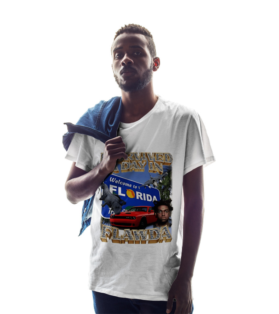 I Survived A Day In Flawda Welcome To Florida Dodge Jet Manatee Adventure T-Shirt