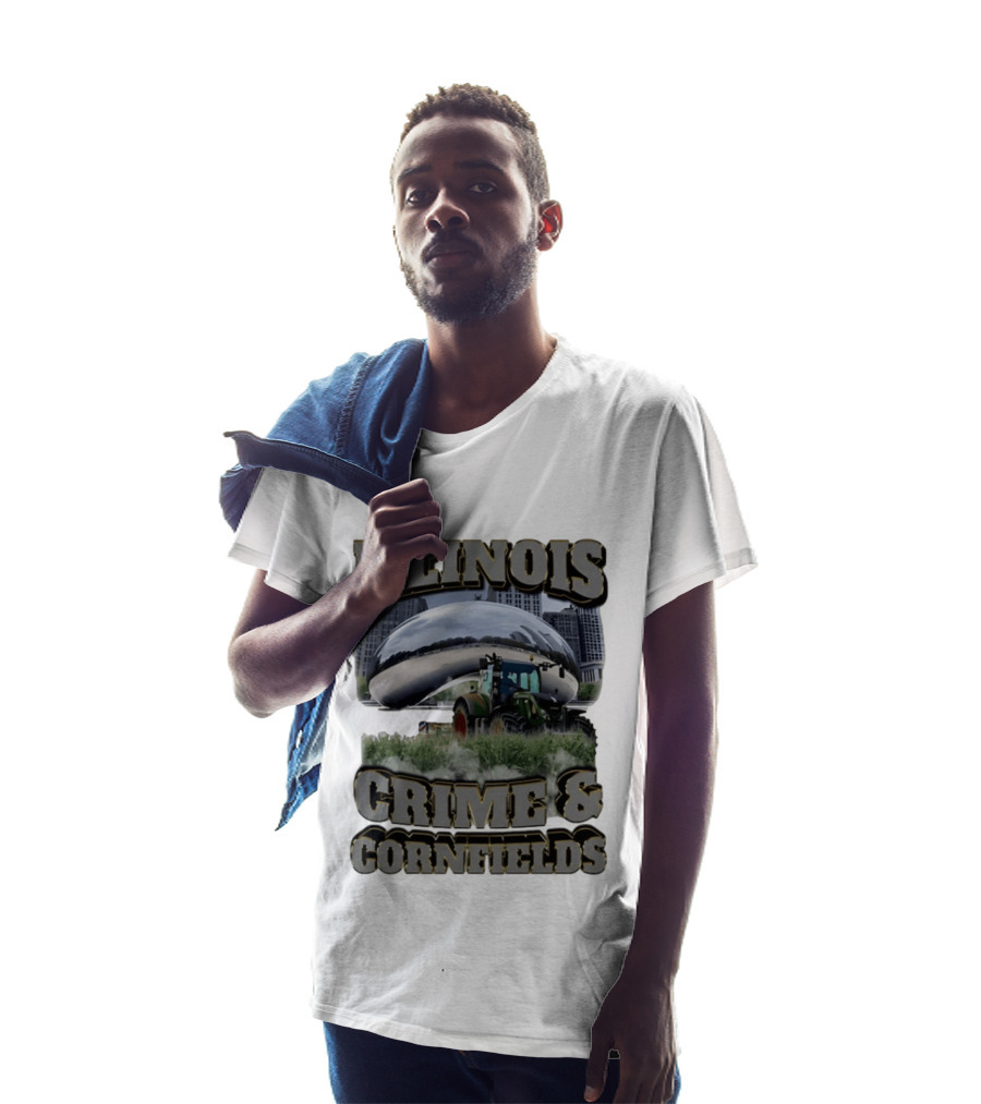 Illinois Crime & Cornfields Cloud Gate Tractor Scenery T-Shirt
