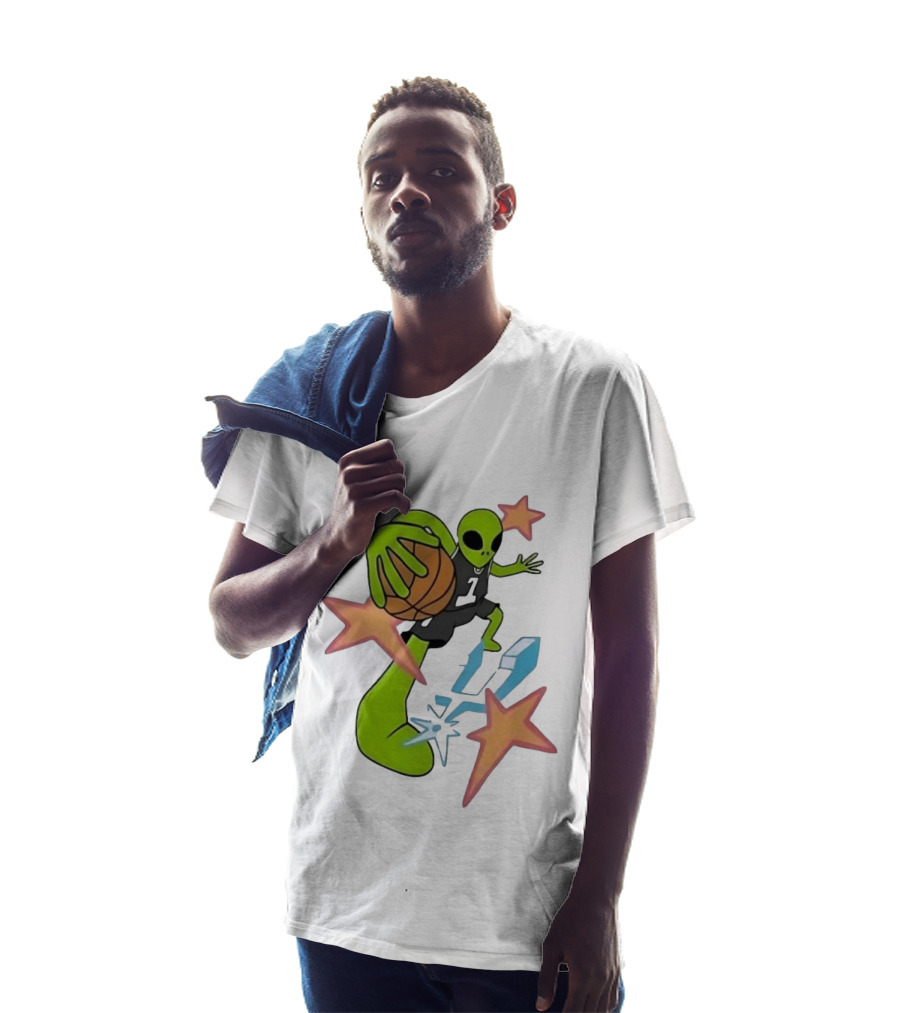 San Antonio Spurs Alien Basketball Dunking Stars T-Shirt
