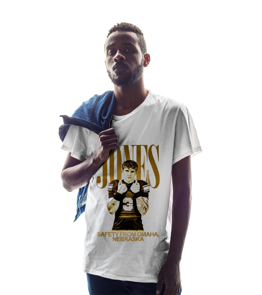 Mason Jones Nebraska Cornhuskers Safety From Omaha Football Player T-Shirt