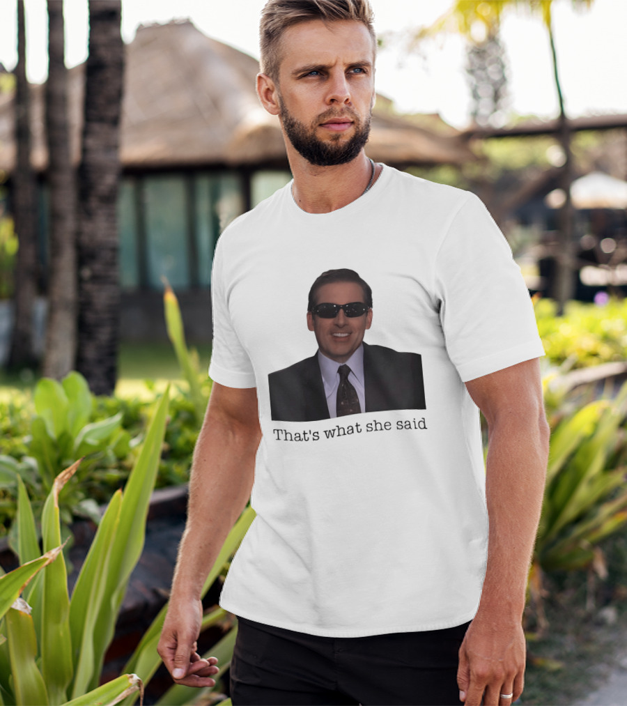 Michael Scott That's What She Said Sunglasses Suit T-Shirt