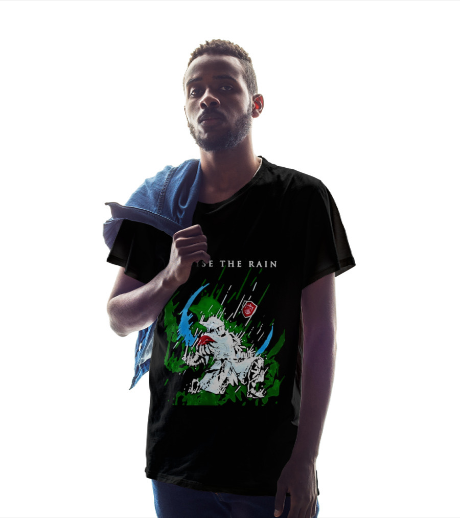 Praise The Rain Warrior Energetic Green And Blue Splash T-Shirt