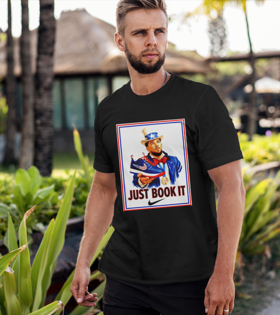Just Book It Devin Booker Uncle Sam Gold Medal Nike Sneaker T-Shirt