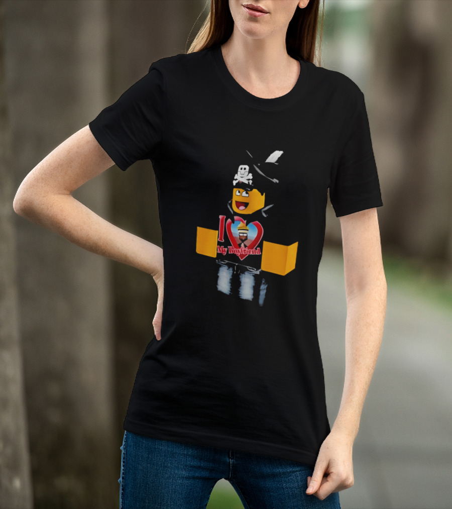 Roblox I Love My Boyfriend Heart Avatar T-Shirt