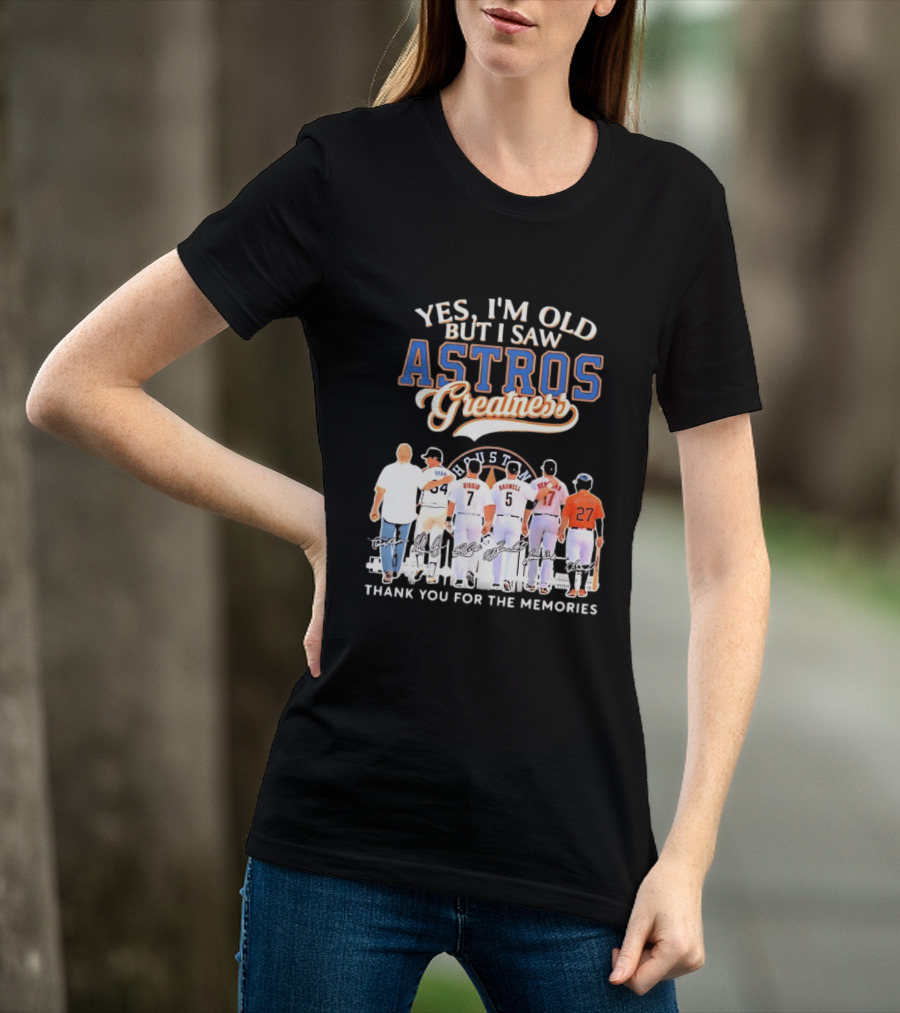 Yes I'm Old But I Saw Astros Greatness Ryan Biggio Bagwell Beltran Thank You For The Memories T-Shirt