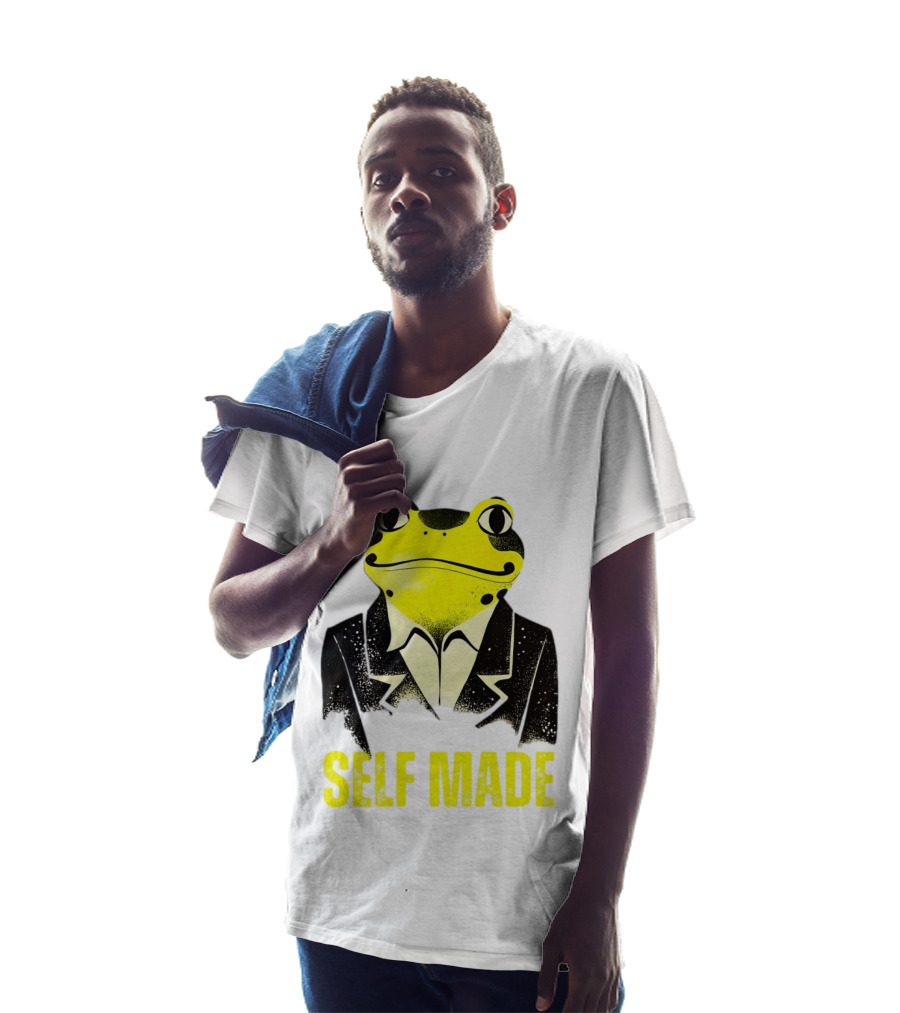 Frog In Business Suit Self Made T-Shirt