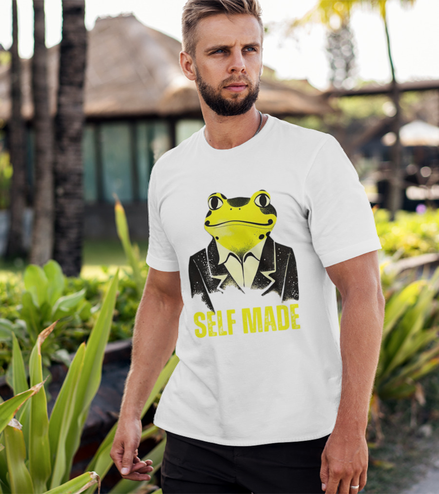 Frog In Business Suit Self Made T-Shirt