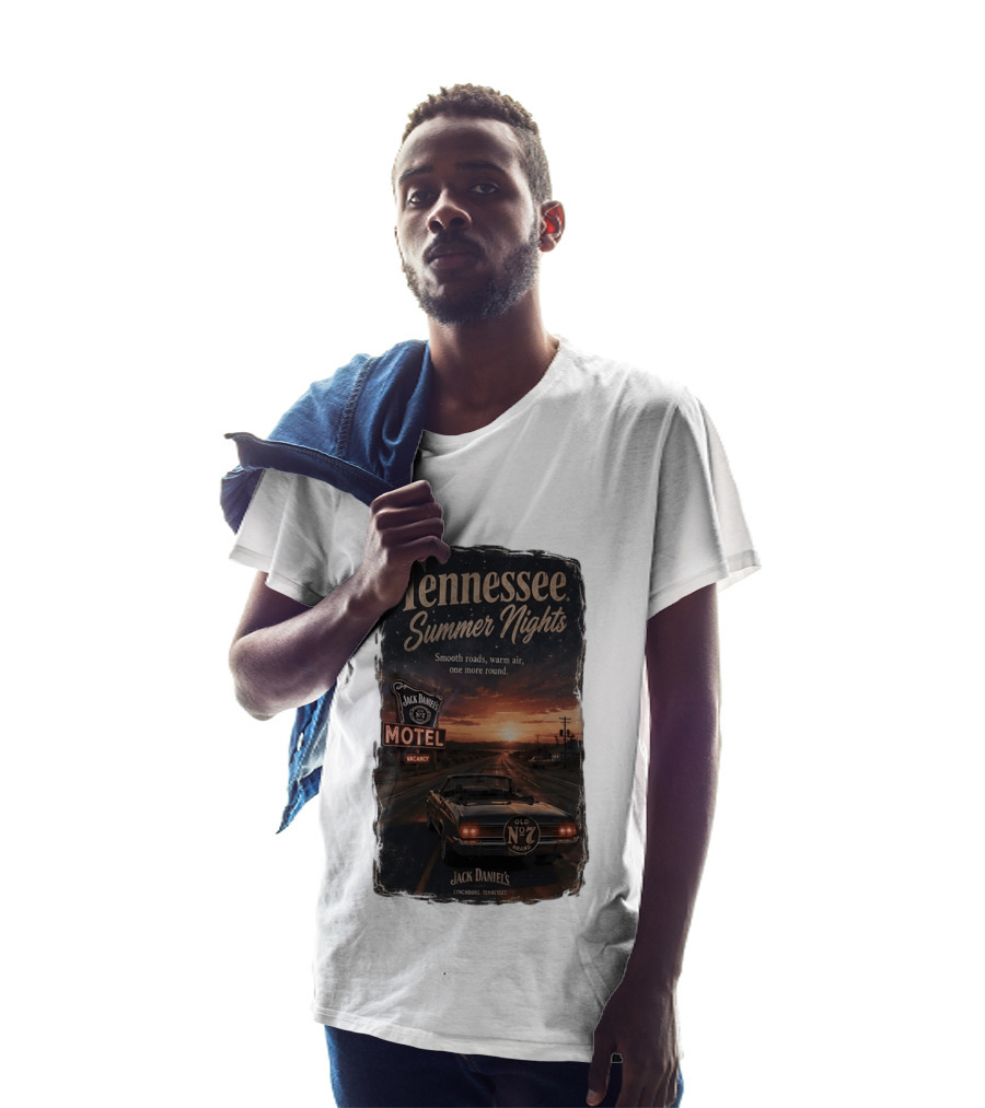 Tennessee Summer Nights Jack Daniel's Motel Smooth Roads Warm Air Old No. 7 Lynchburg T-Shirt