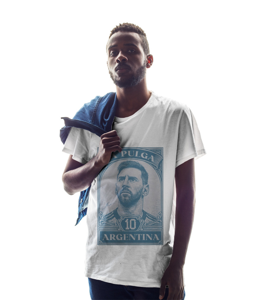 La Pulga Argentina 10 Stamp Messi T-Shirt