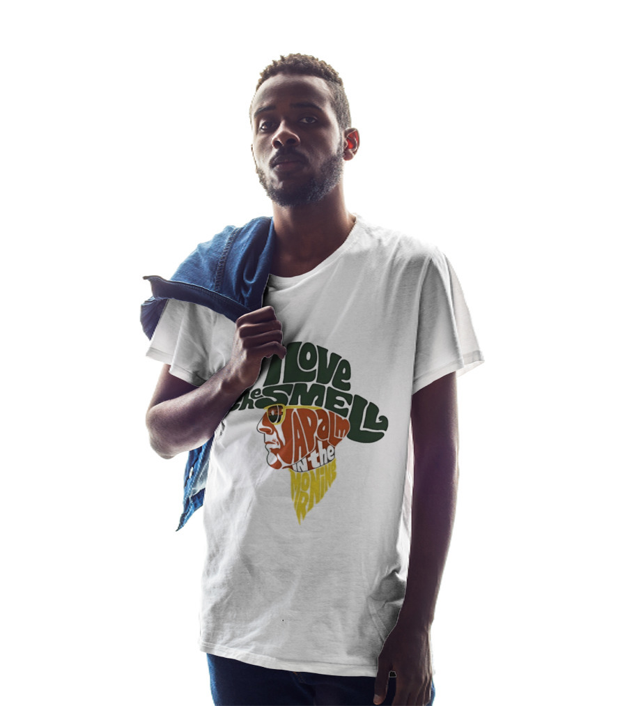 I Love The Smell Of Napalm In The Morning Cowboy Head Shape T-Shirt