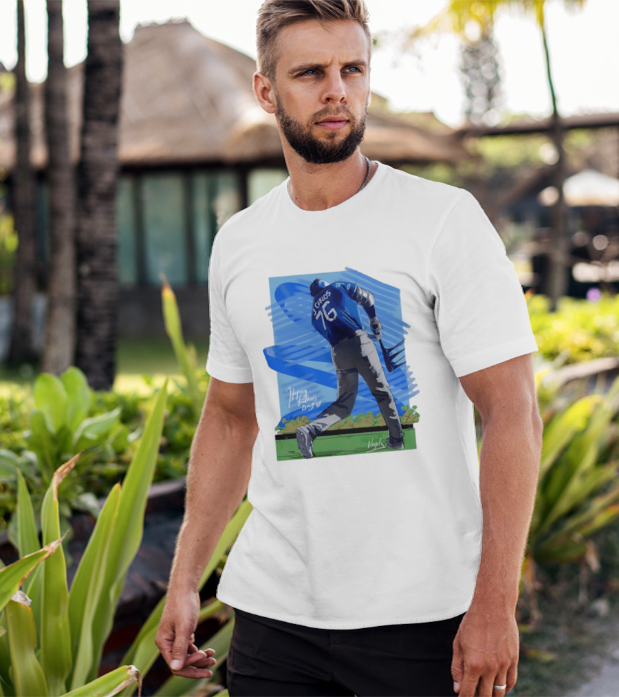 Carlos 76 Happy Fathers Day Baseball Player Sports T-Shirt