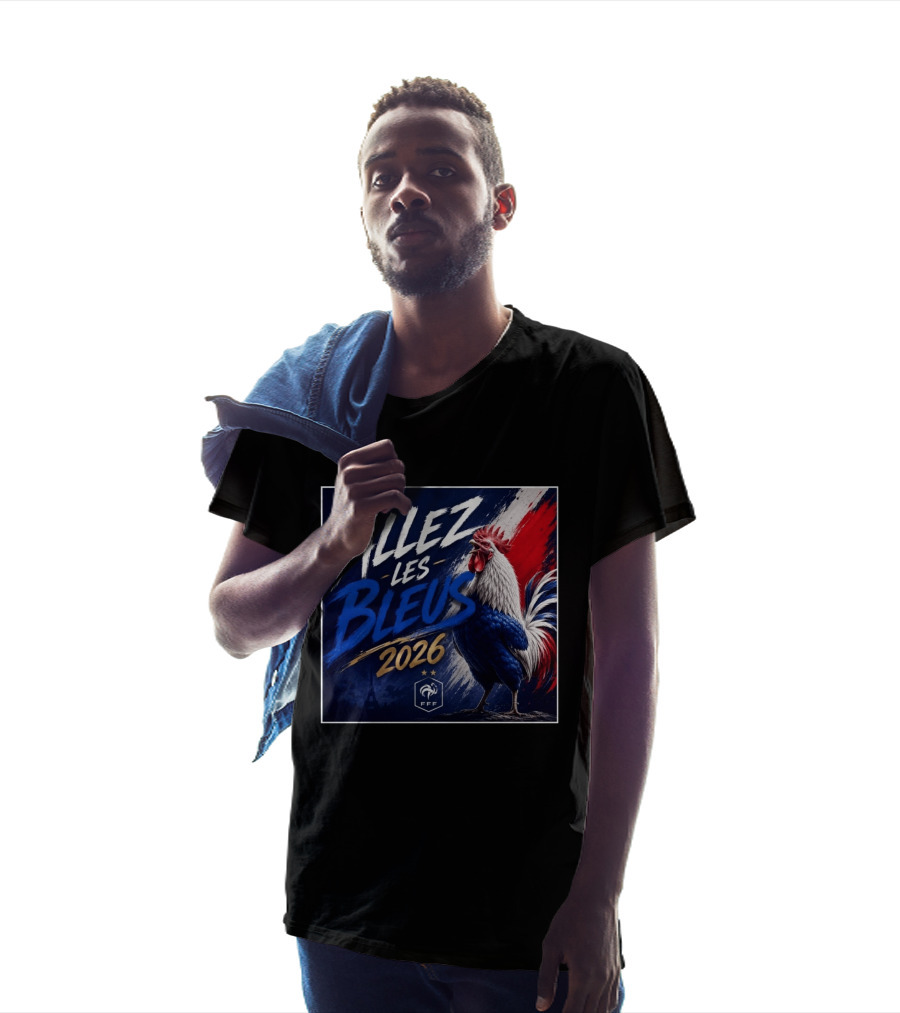 Allez Les Bleus 2026 FFF French Rooster Eiffel Tower T-Shirt