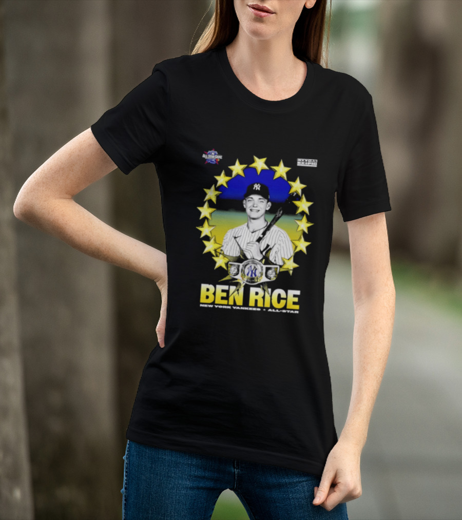 Ben Rice New York Yankees All Star Baseball Player MLB Stars T-Shirt
