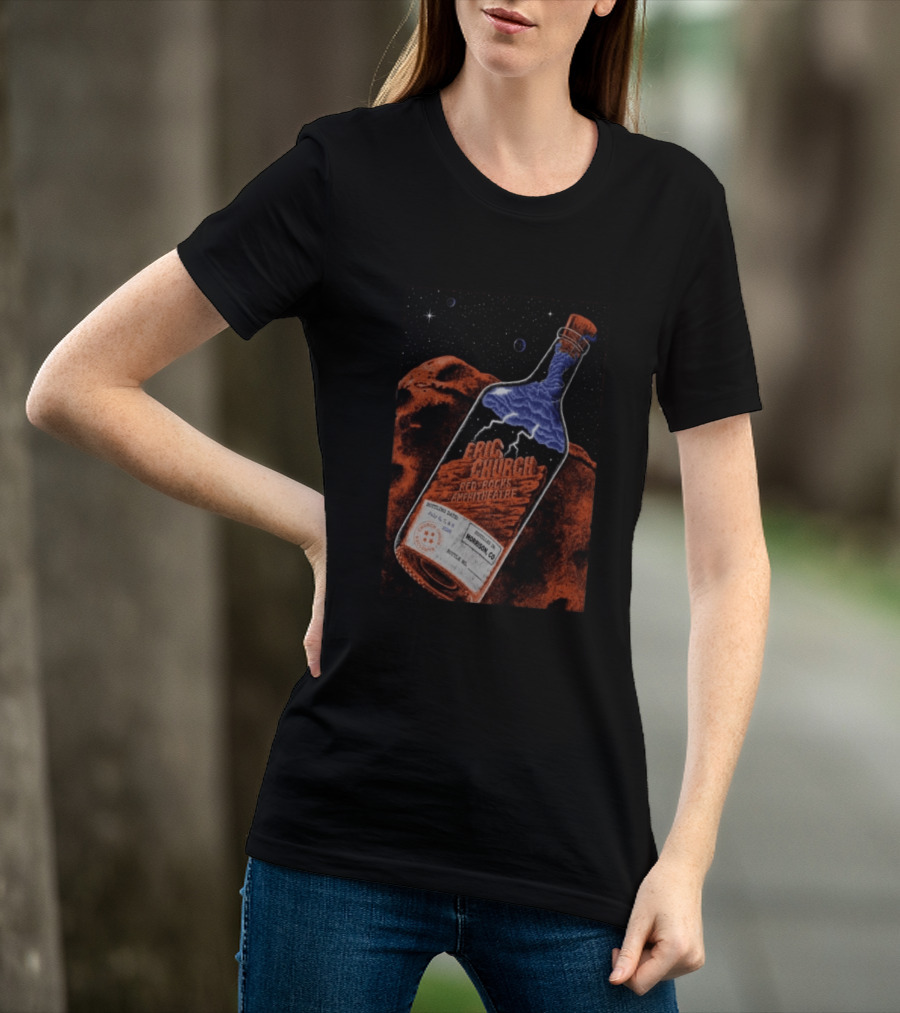 Eric Church Red Rocks Amphitheatre July 8 2026 Morrison CO Bottle T-Shirt