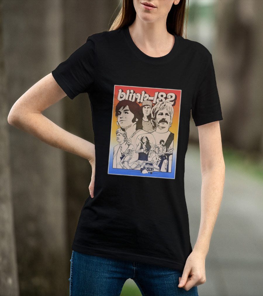 Blink 182 Band Members Pop Punk Collage T-Shirt