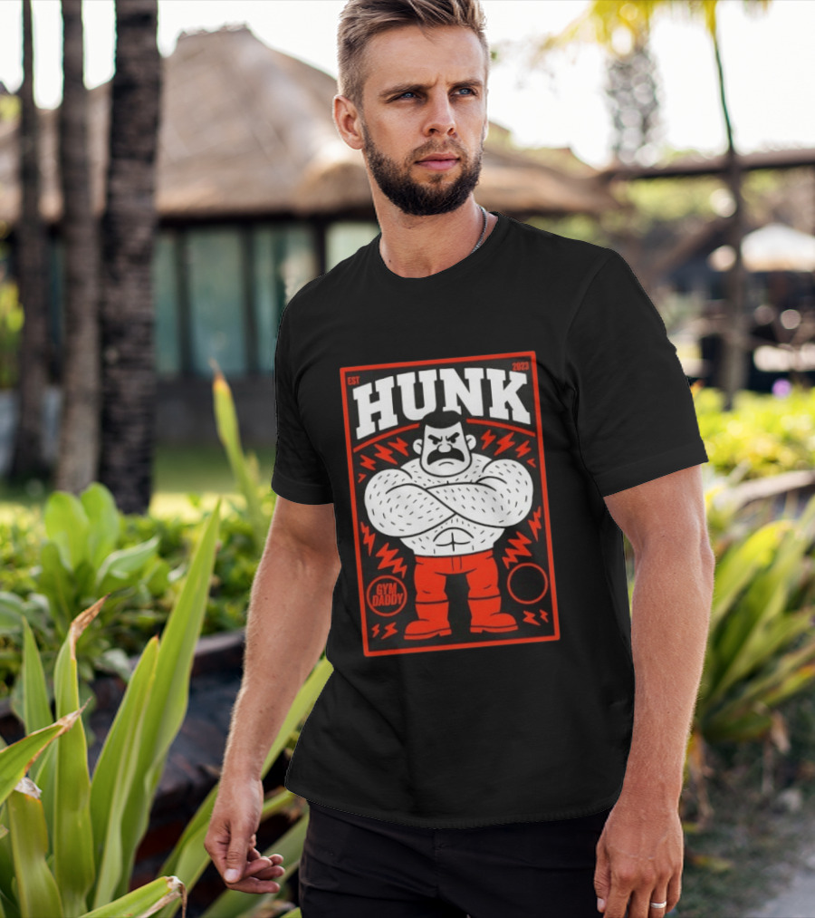 Hunk Est 2023 Gym Daddy Muscle Man T-Shirt