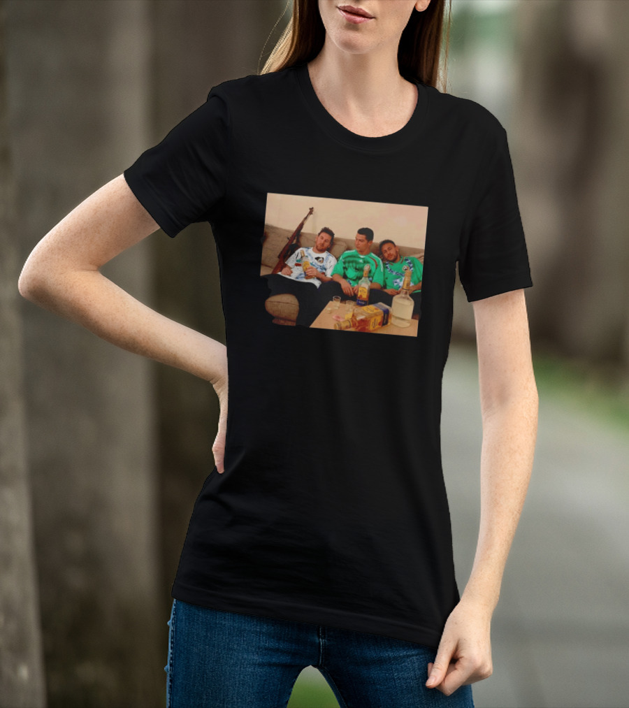 Lionel Messi Cristiano Ronaldo Neymar Mexico National Team Tequila Party T-Shirt