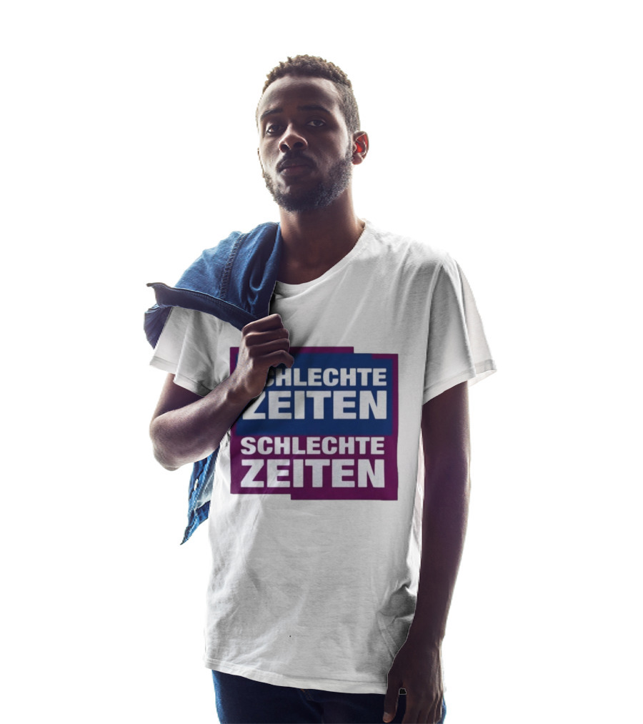 Versager Clothing Schlechte Zeiten Schlechte Zeiten Blue Purple Blocks T-Shirt
