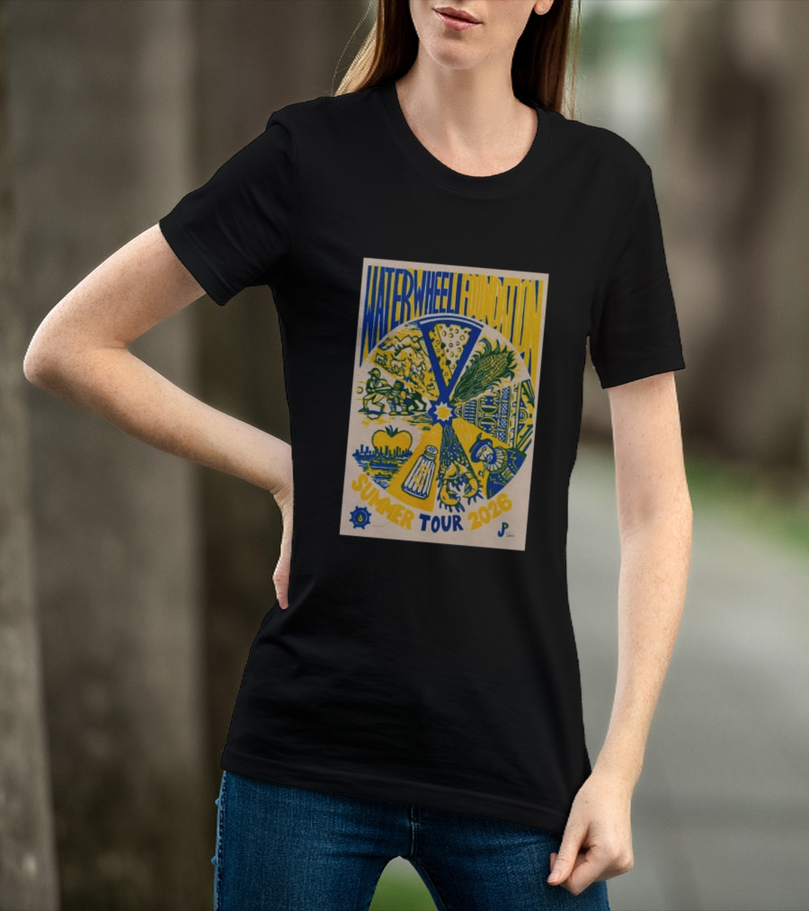 WaterWheel Foundation Summer Tour 2026 Salt Shaker Apple Corn T-Shirt