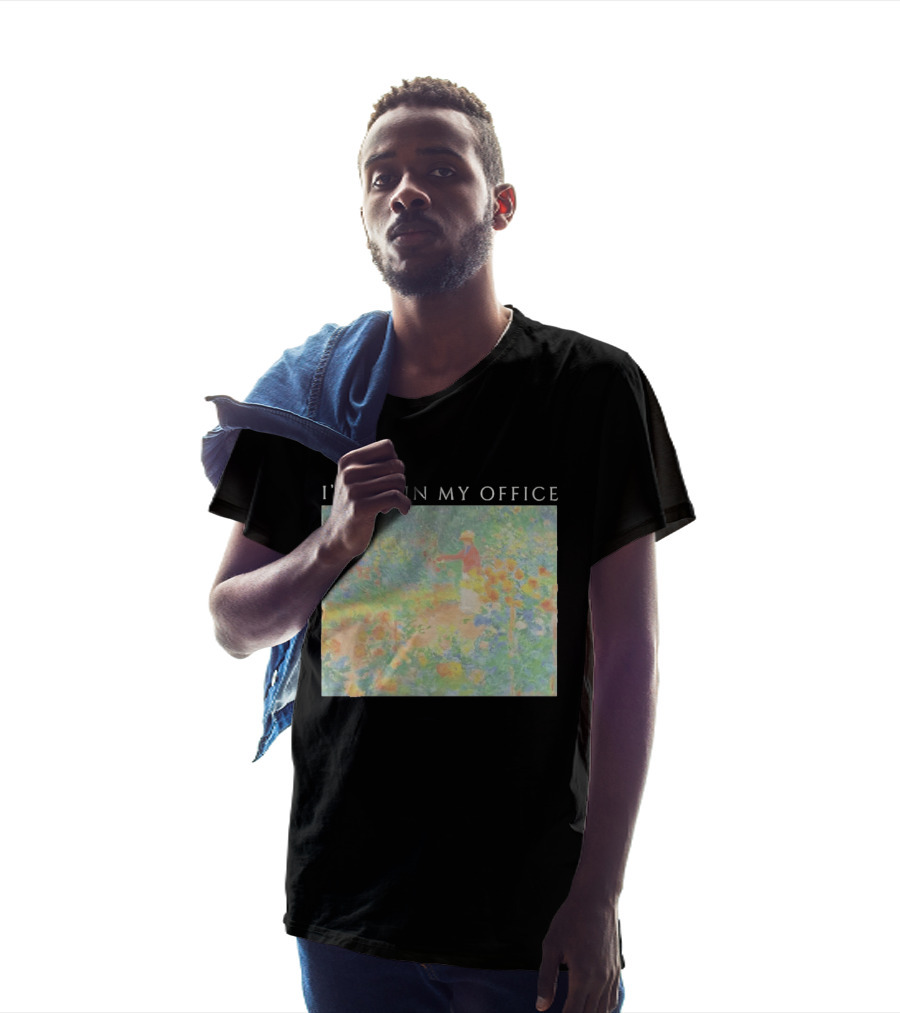 I'll Be In My Office Claude Monet Garden Painting Style Garden Scene T-Shirt