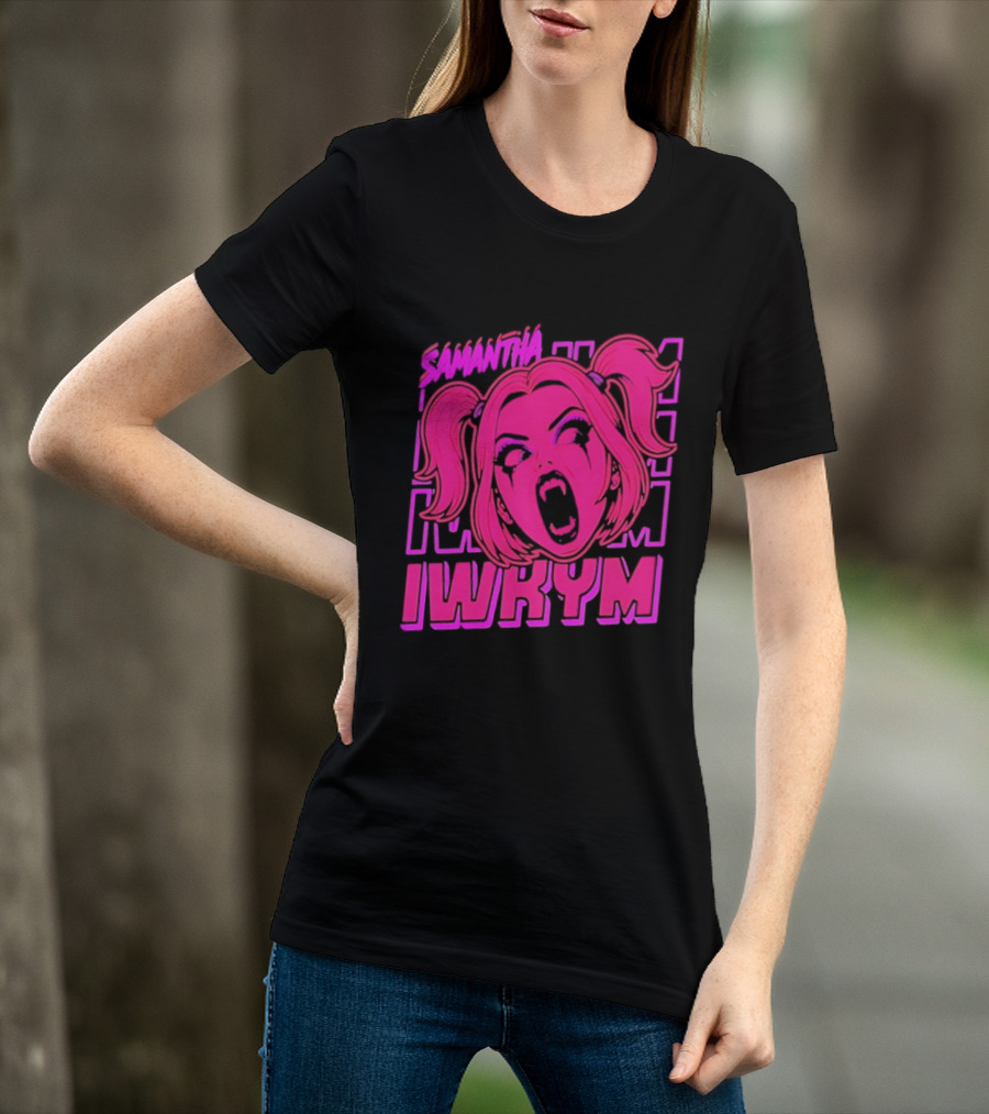Samantha IWRYM Vampire Girl Goth Horror Pink T-Shirt