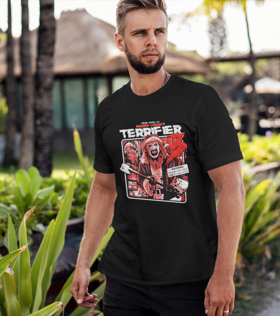 Damien Leone's Terrifier 3 Prepare Yourself Unrated Warning Graphic Violence T-Shirt