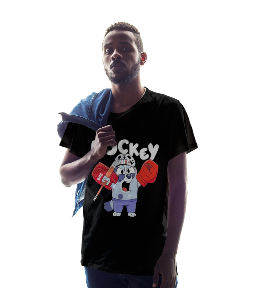 Bluey Hockey Bhb Goalie Cartoon T-Shirt