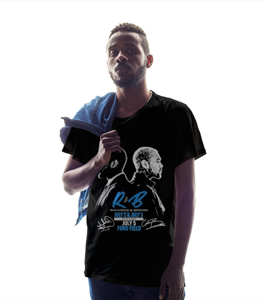 Detroit Lions Usher Raymond & Chris Brown 2026 The R&B Tour T-Shirt