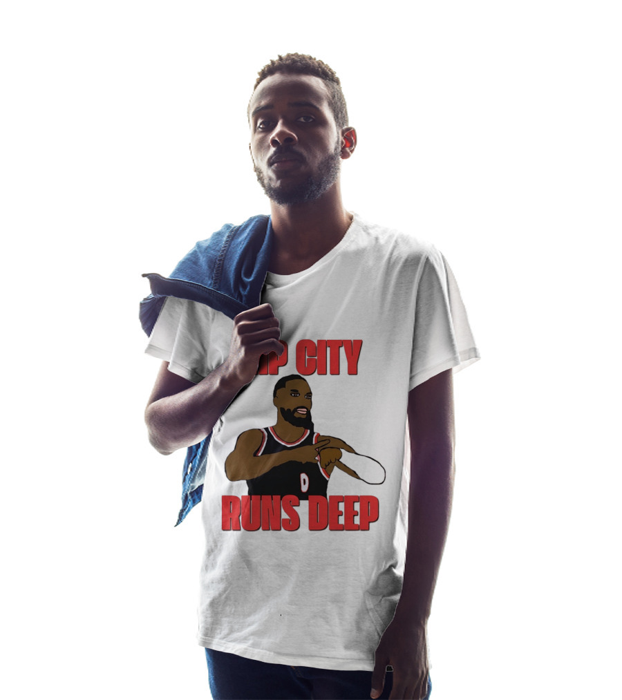 Rip City Runs Deep Damian Lillard Portland Trail Blazers T-Shirt