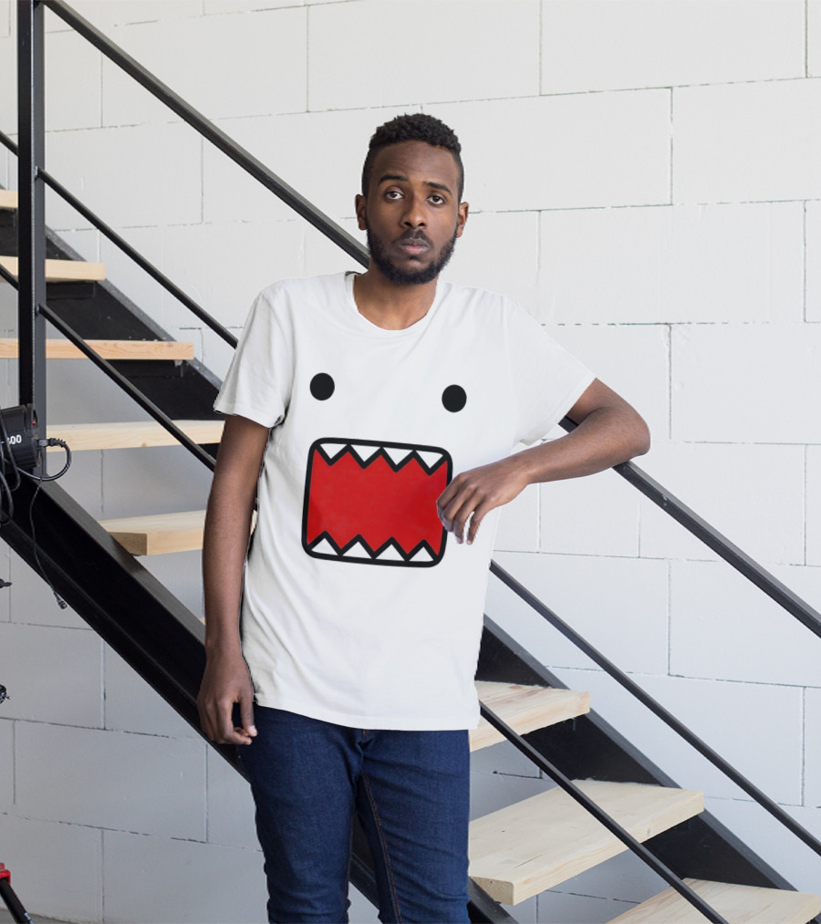 Domo Kun Face Expression With Red Teeth T-Shirt