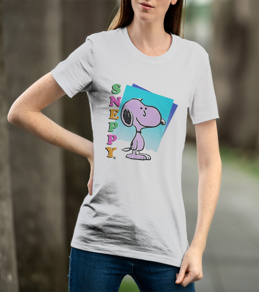 Sneppy Obvious Plant 1991 Bootleg Snoopy Cartoon Character With Multicolored T-Shirt