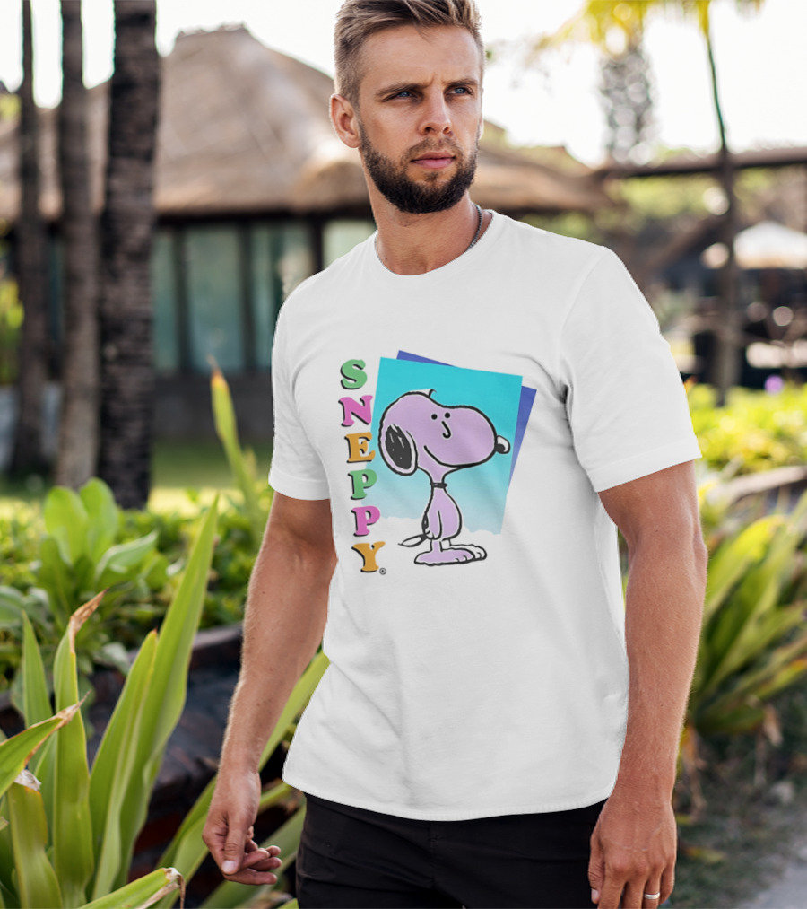 Sneppy Obvious Plant 1991 Bootleg Snoopy Cartoon Character With Multicolored T-Shirt