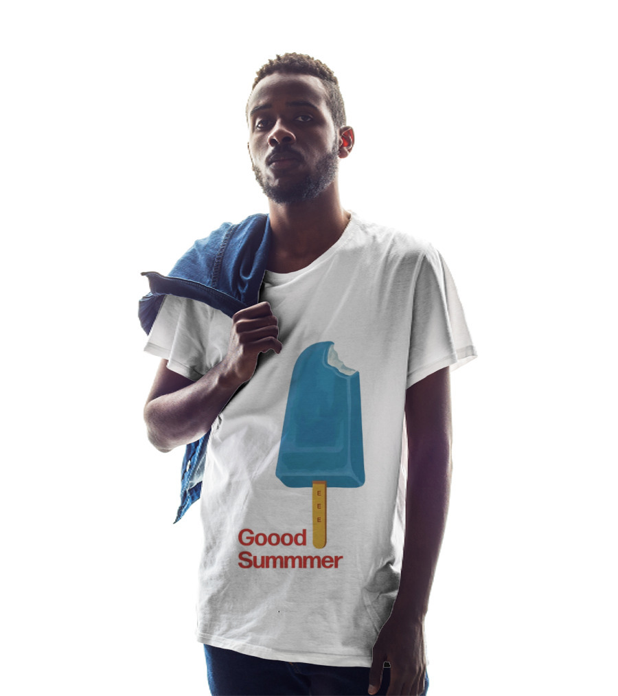 Popsicle Goood Summmer EEE Blue Ice Cream Treat T-Shirt