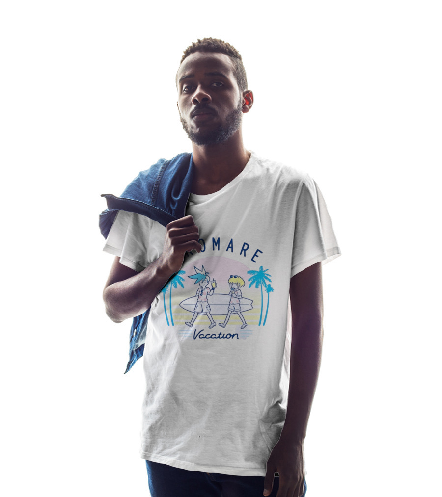 Promare Vacation Galo Thymos Lio Fotia Anime Beach Scene T-Shirt