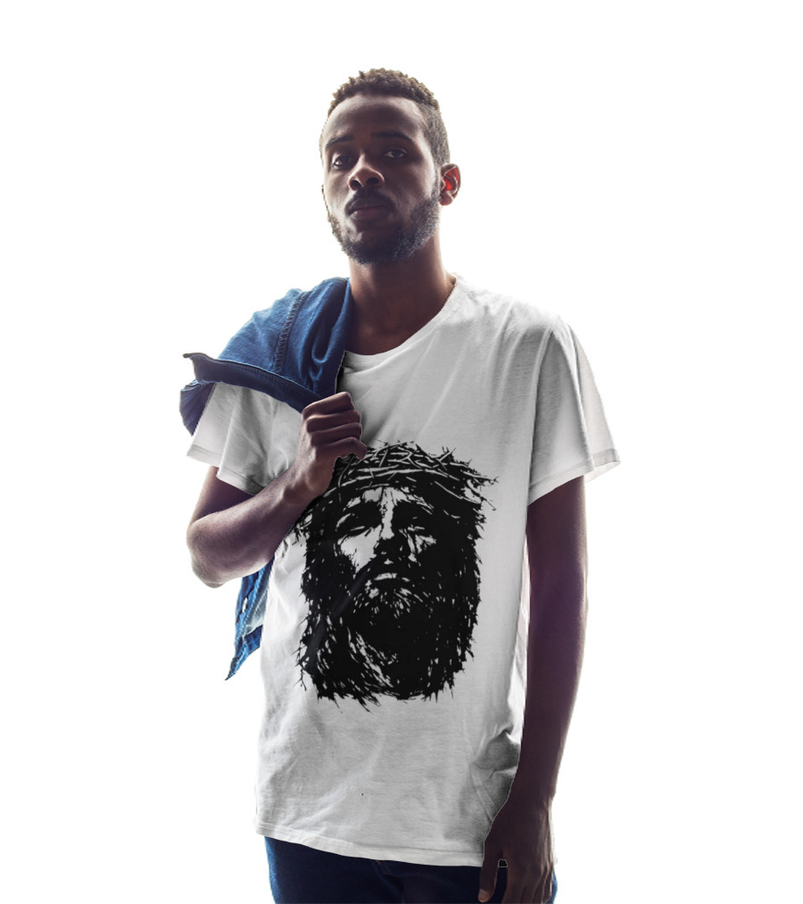 Unforsaken No Greater Love Jesus Crown Of Thorns Face T-Shirt
