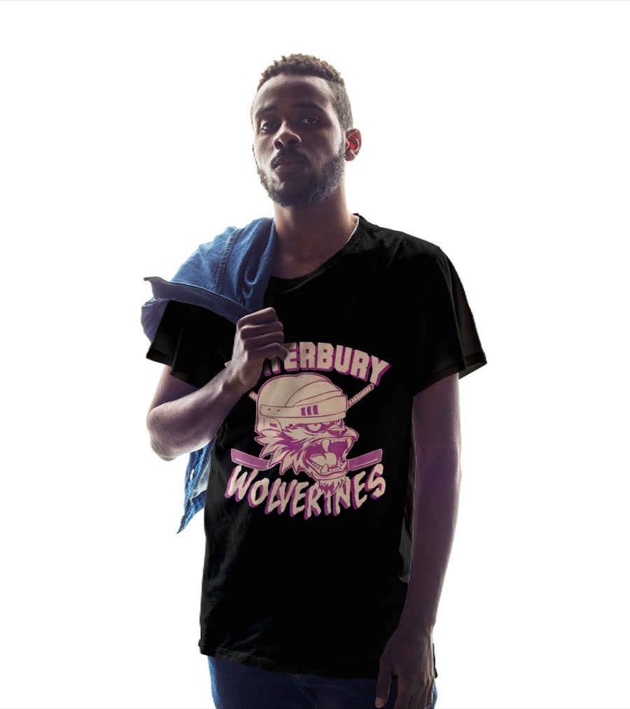 Waterbury Wolverines Happy Gilmore Hockey Helmet Wolverine T-Shirt
