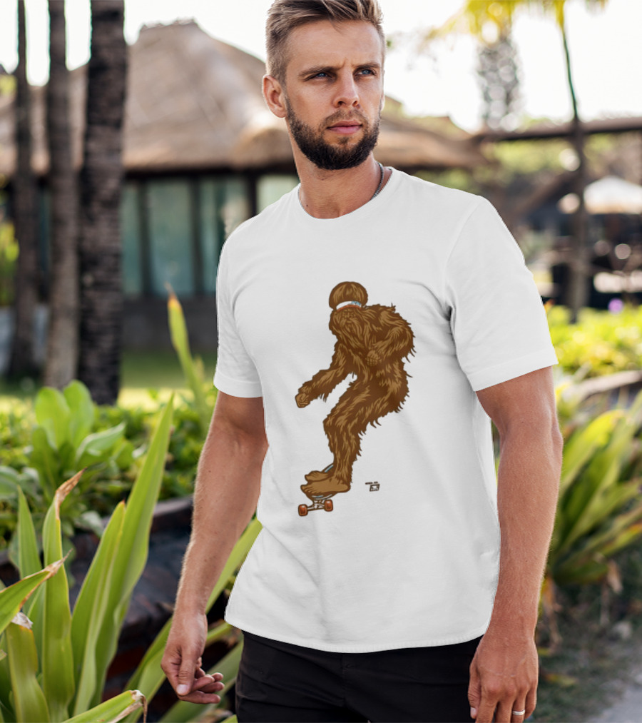 Ames Bros Skater Bigfoot Sasquatch Skateboard Legend T-Shirt
