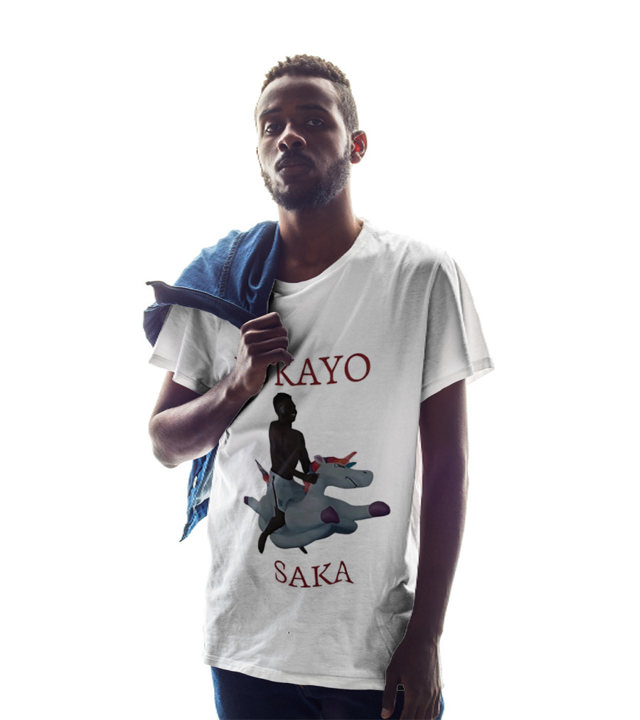 Bukayo Saka Riding Unicorn Arsenal Football T-Shirt