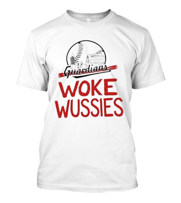 Cleveland Guardians Woke Wussies Baseball City Skyline T-Shirt