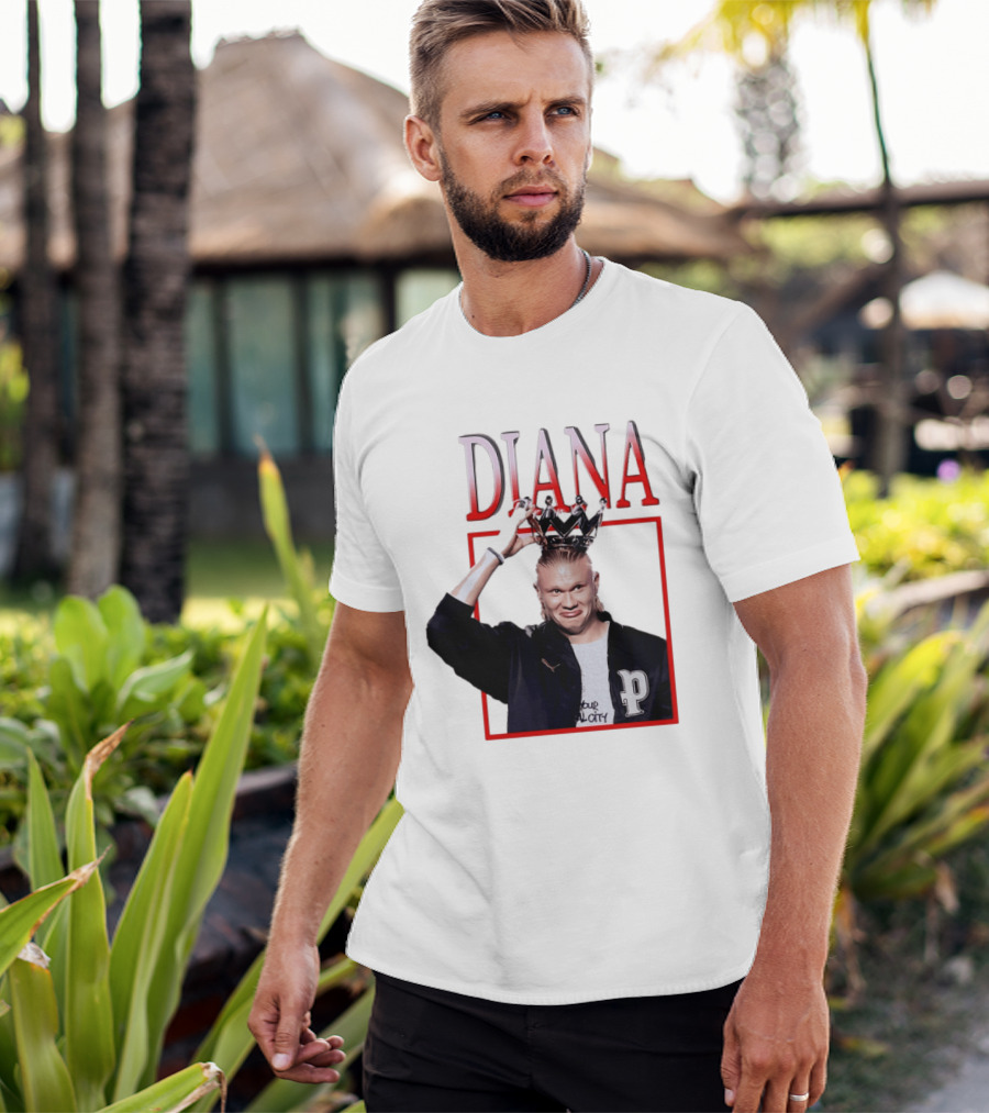 Erling Haaland Diana The People's Princess P Letter Jacket Crown T-Shirt