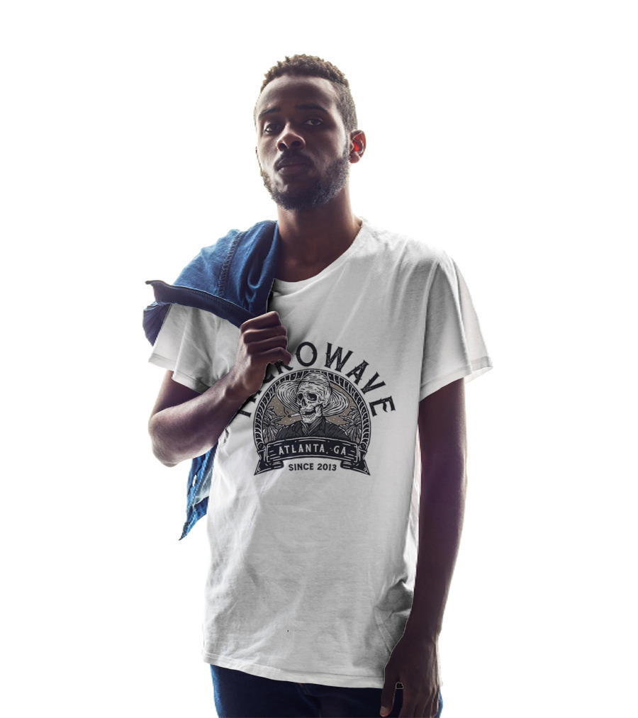 Microwave Atlanta GA Since 2013 Skull Straw Hat T-Shirt