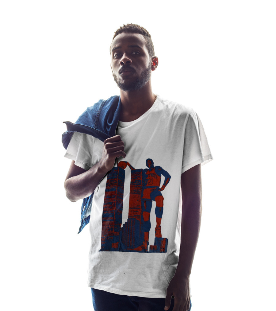 Patrick Ewing New York Knicks Twin Towers Basketball T-Shirt