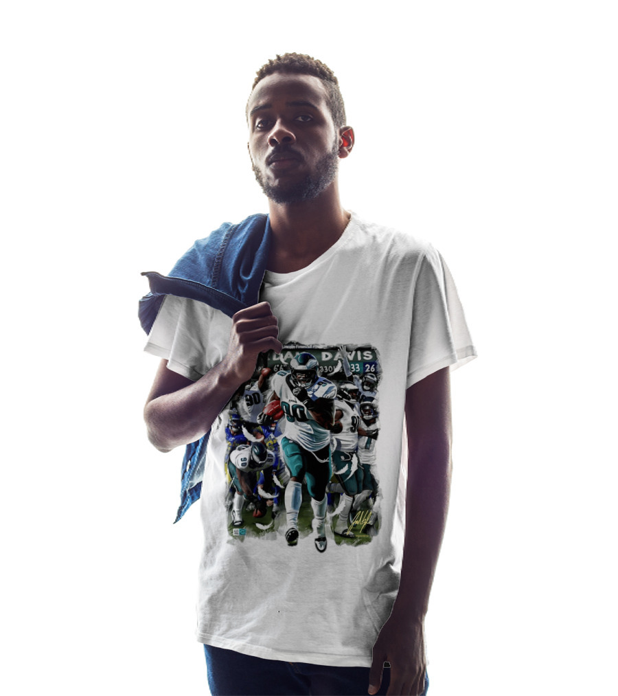 Philadelphia Eagles Jordan Davis THICC SIX 90 Lincoln Financial Field T-Shirt