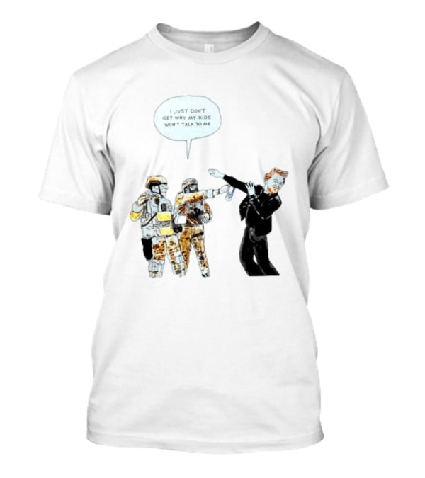 Priest With Soldiers And Kids Speech Bubble T-Shirt