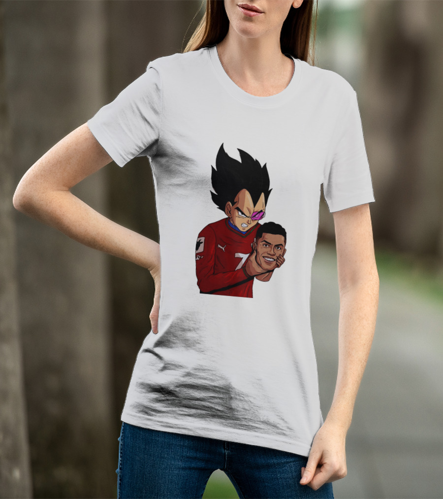 Vegeta Holding Ronaldo Head Puma Jersey Collaboration T-Shirt