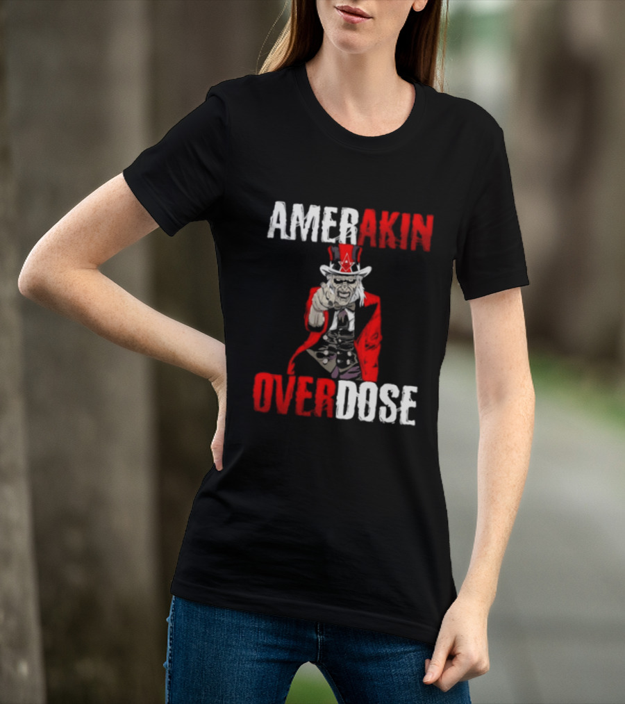 Amerakin Overdose Uncle Sam Horror Industrial Metal T-Shirt