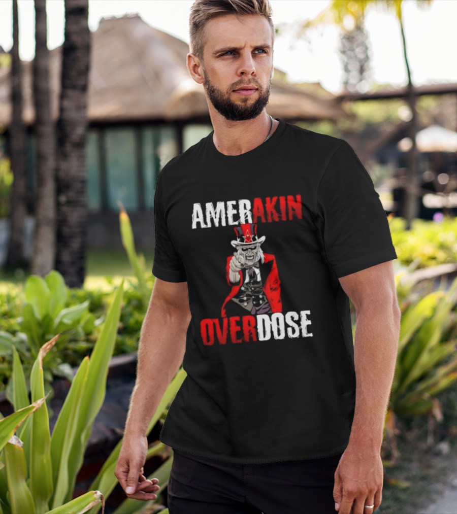 Amerakin Overdose Uncle Sam Horror Industrial Metal T-Shirt